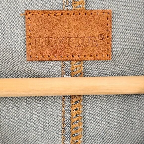 Judy Blue Womens M Denim Won't‎ Lose My Way Utility Jacket NWT - Picture 4 of 12